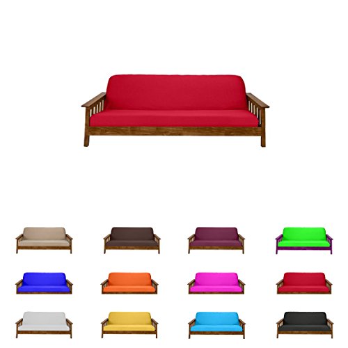 Product Cover Futon Mattress Cover Solid Color Choose Color and Size Twin Full Queen (Full (6