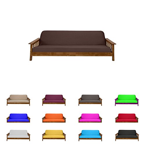Product Cover Futon Mattress Cover Solid Color Choose Color and Size Twin Full Queen (Full (6