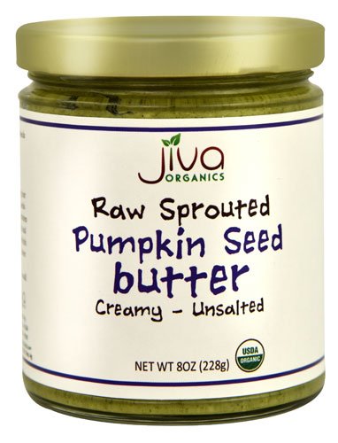 Product Cover Jiva Organics RAW SPROUTED Organic Pumpkin Seed Butter 8-Ounce Jar