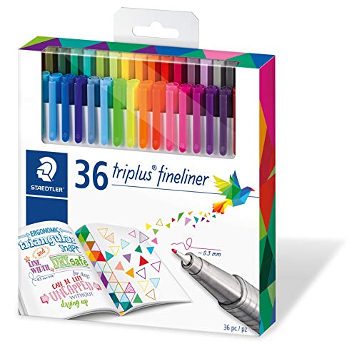 Product Cover Staedtler Color Pen Set, Set of 36 Assorted Colors (Triplus Fineliner Pens)
