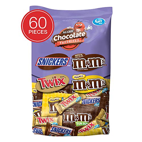 Product Cover SNICKERS, M&M'S & TWIX Fun Size Chocolate Candy Variety Mix, 33.9-Ounce 60 Piece Bag