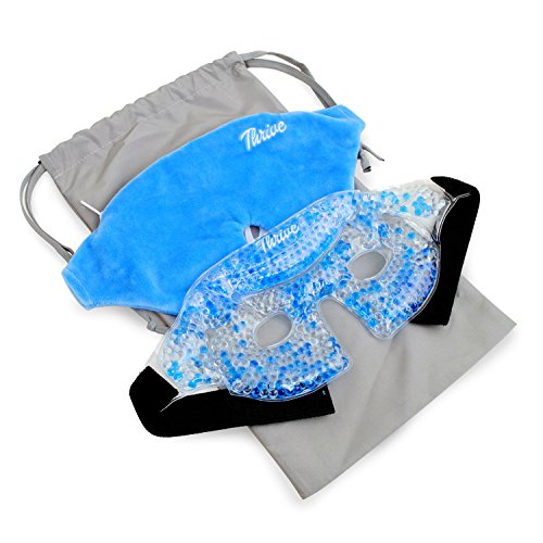 Product Cover Eye Mask - Gel Beads Hot & Cold Compress Pack + Fabric Cover - Innovative Reusable Gel Beads Provides Both ice or Heat Pain Relief and Therapy Treatments. Great for migraines, Headaches + More