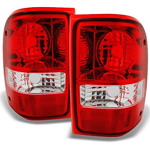 Product Cover For Ford Ranger Pickup Truck Red Clear Rear Tail Lights Brake Lamps Turn Signal Replacement Left+Right