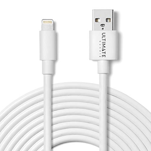 Product Cover Ultimate Bundle (10ft) Apple MFi Certified Lightning Cable, Durable iPhone Charger for 11, 11 Pro, XS, XR, X & iPad (White)