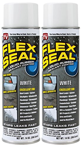 Product Cover Flex Seal Spray Rubber Sealant Coating, 14-oz, White (2 Pack)  