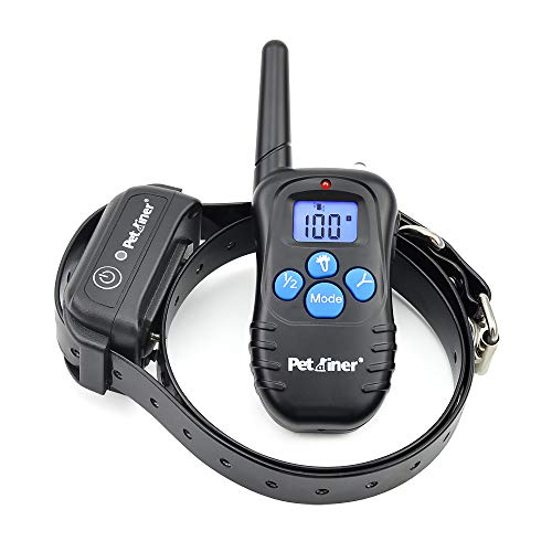 Product Cover Petrainer Shock Collar for Dogs - Waterproof Rechargeable Dog Training E-Collar with 3 Safe Correction Remote Training Modes, Shock, Vibration, Beep for Dogs Small, Medium, Large