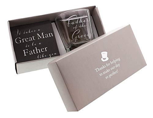 Product Cover Father of the Groom Whiskey Glass and Coaster Gift Set By Haysom Interiors