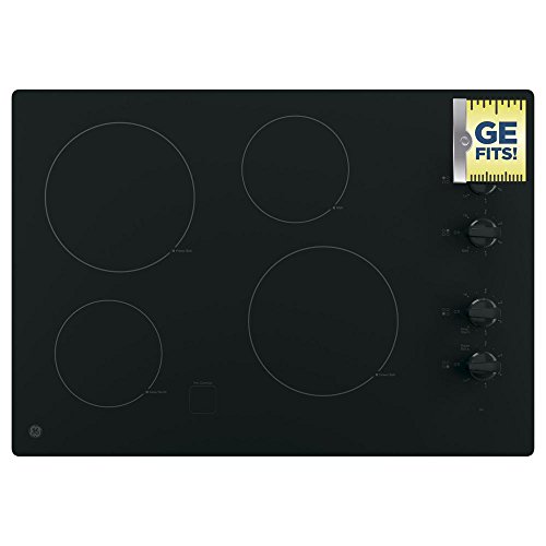 Product Cover GE JP3030DJBB 30 Inch Smoothtop Electric Cooktop with 4 Radiant Elements, Knob Controls, Keep Warm Melt Setting, Black
