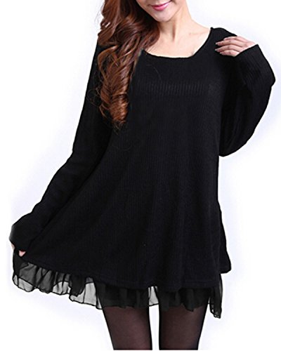 Product Cover ZANZEA Women Sweater Dress Long Sleeve Party Round Neck Plus Size Loose Casual Tunic Dresses