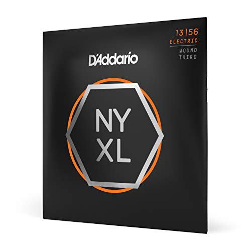 Product Cover D'Addario NYXL1356W Nickel Plated Electric Guitar Strings,Medium Wound 3rd,13-56 - High Carbon Steel Alloy for Unprecedented Strength - Ideal Combination of Playability and Electric Tone