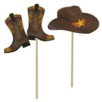 Product Cover Cowboy Hats & Boots Cupcake Toppers