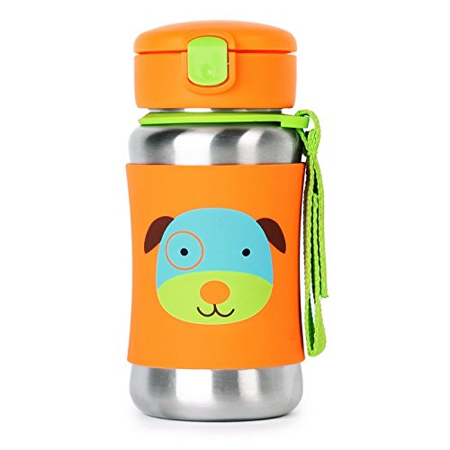 Product Cover Skip Hop Kids Water Bottle With Straw, Stainless Steel Sippy Cup, Dog