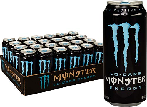Product Cover Monster Energy, Lo-Carb Monster, Low Carb Energy Drink, 16 Ounce (Pack of 24)