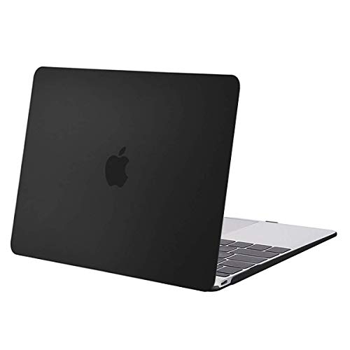 Product Cover MOSISO Plastic Hard Shell Case Cover Compatible with MacBook 12 Inch with Retina Display (Model A1534, Release 2017 2016 2015), Black