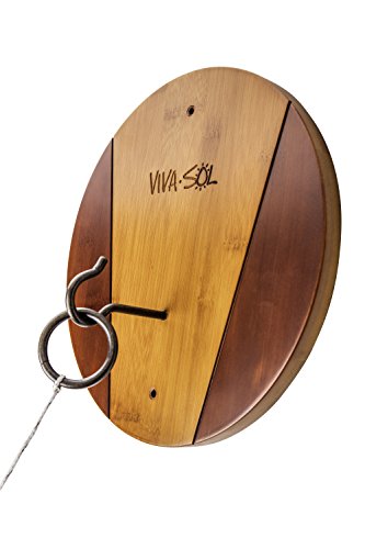 Product Cover Viva Sol Premium All-Wood Walnut Finish Hook and Ring Target Game for Use Indoors and Outdoors