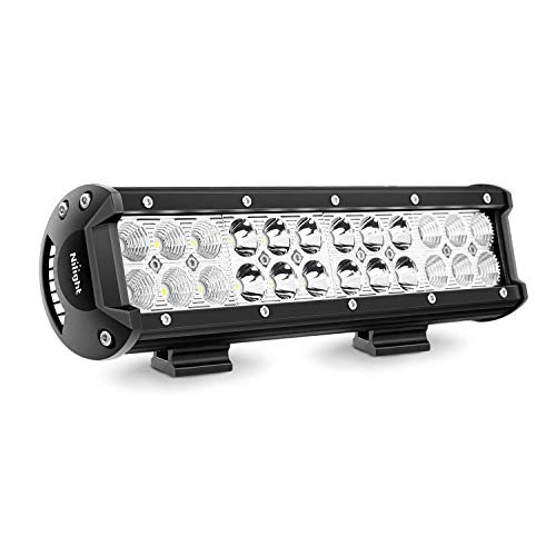 Product Cover Nilight NI06A-72W 12Inch 12 Inch 72W Spot Flood Combo Bar Off Road Boat Driving Led Work Light SUV Jeep Lamp,2 Years Warranty