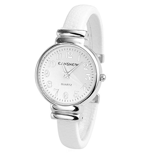 Product Cover Top Plaza Women Casual Chic Simple Bangle Cuff Bracelet Dress Quartz Watch 6.5 Inches