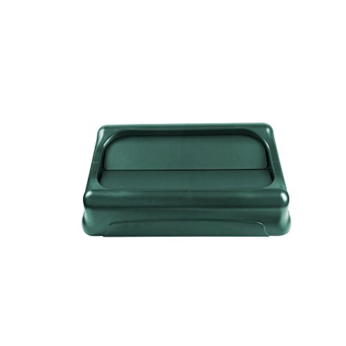 Product Cover Rubbermaid Commercial Products 1829400 Slim Jim Swing Lid for Waste Container Lids, Green