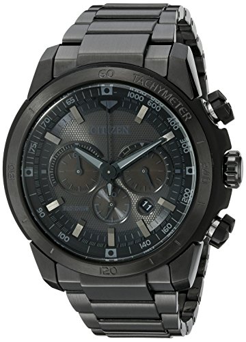 Product Cover Citizen Men's Eco-Drive Chronograph Stainless Steel Watch with Date, CA4184-81E