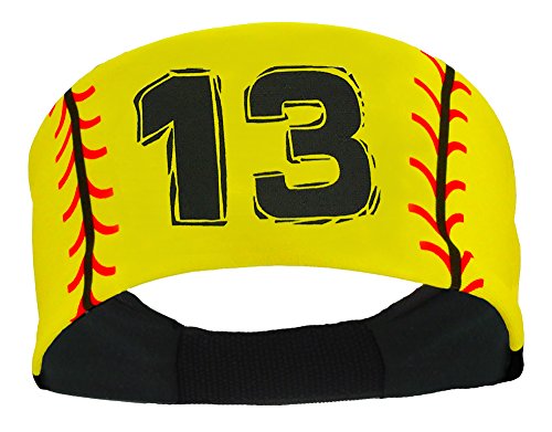 Product Cover MadSportsStuff Player ID Softball Stitch Headband (Yellow, 13)
