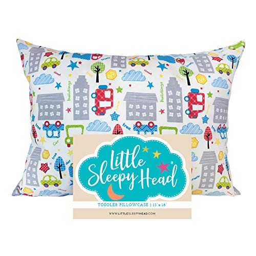 Product Cover Little Sleepy Head Toddler Pillowcase - Cars, 13 x 18 Inch