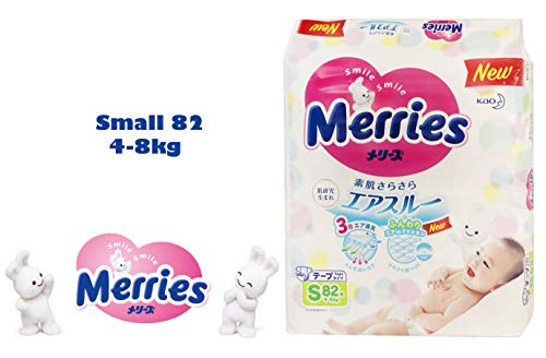 Product Cover Kao Diapers Japanese Import Merries Sarasara Air Through S-size (4kg-8kg) 82 Sheets