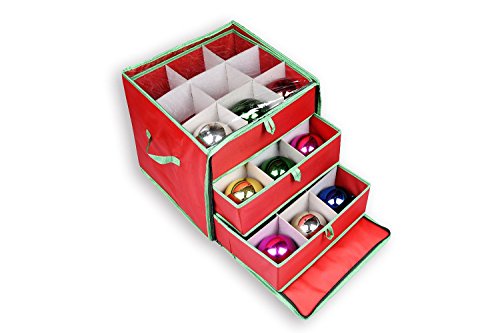 Product Cover nGenius Christmas Ornament Storage Box with Drawers for 27 Large Ornaments