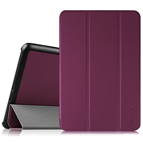 Product Cover Fintie Slim Shell Case for Samsung Galaxy Tab A 8.0 (Previous Model 2015) - Super Slim Lightweight Standing Cover with Auto Sleep/Wake for Tab A 8.0 SM-T350/T355/P350/P355 2015 Release, Purple