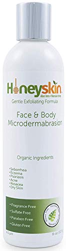 Product Cover Face and Body Microdermabrasion Scrub - Natural & Organic Face Exfoliator with Manuka Honey & Aloe Vera for Dry & Sensitive Skin - Anti Aging Brightening Facial Scrub and Deep Pore Cleanser (8oz)