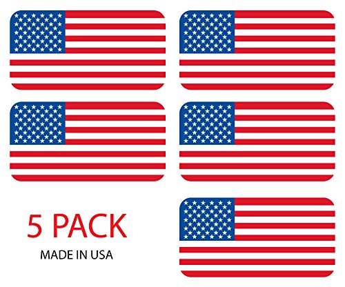 Product Cover Sassy Stickers (5) American Flag Hard Hat Stickers / Decals / Labels Tool Lunch Box Helmet Patriotic Old Glory