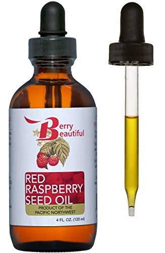 Product Cover Red Raspberry Seed Oil - 4 fl. oz. (120 mL) in Amber Glass Bottle - 100% Pure, Natural & Cold Pressed - Berry Beautiful