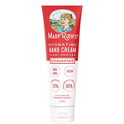 Product Cover ORGANIC HAND & BODY CREAM/CREME BY MARYRUTH 4oz - Unscented & Completely Non-Toxic! - Ultra Hydrating w/ a Soft Feel and Texture - Rare Blend of 72% Organic & Plant Based Ingredients for either Damaged - Dry - Chapped - Sensitive - or Norma