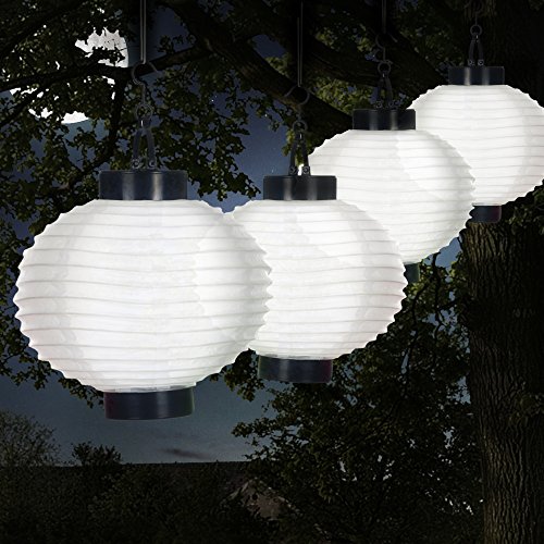 Product Cover Pure Garden 50-19-W Outdoor Solar Chinese LED Lanterns, White