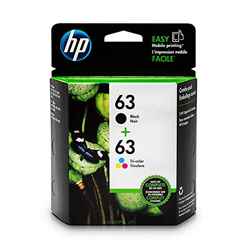 Product Cover HP 63 | 2 Ink Cartridges | Black, Tri-color | F6U61AN, F6U62AN