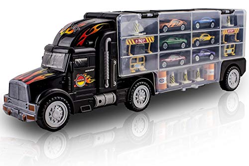 Product Cover WolVol Transport Car Carrier Truck Toy for Boys and Girls (includes 6 cars and 28 slots)