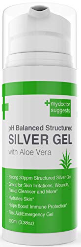 Product Cover First Aid Silver Gel: Structured Silver Gel with Aloe Vera - Strong 30ppm Colloidal Silver Gel in a 3.38oz Easy Pump: Best Used for Cuts, Scrapes, Burns, Wound Care, Acne or Rashes