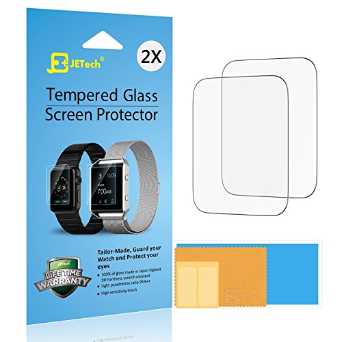 Product Cover JETech 2-Pack Screen Protector for Apple Watch 42mm Series 1 2 3 Tempered Glass