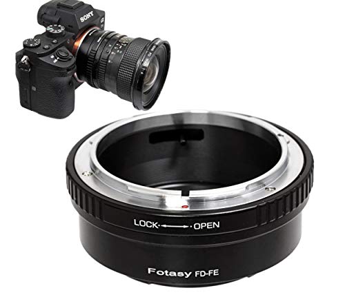 Product Cover Fotasy Canon FD Lens to Sony FE Mount Adapter, FD to FE Mount, E Mount Lens Adapter to FD, fits Sony a7 II a7 III a7R a7R II a7R III a7S a7S II a7S III a7R IV a9 a9 II a6600 a6500 a6400 a6300 a6100
