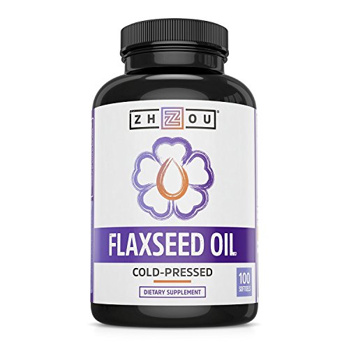 Product Cover Flaxseed Oil Softgels to Support Heart Health and Healthy Hair, Skin & Nails - Cold-Pressed - Essential Omega 3 6 9 Fatty Acids - 1000 mg per Serving, 100 Count