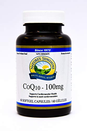 Product Cover Nature's Sunshine CoQ10, 100mg, 60 Gel Capsules, Heart Vitamins for Men and Women to Support Cellular Energy and Cardiovascular Health