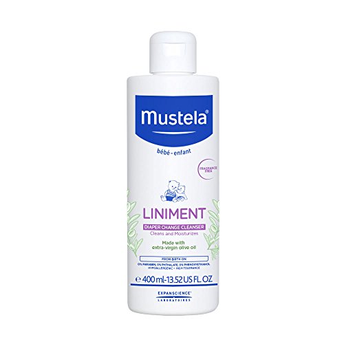 Product Cover Mustela Liniment, Natural No-Rinse Baby Cleanser for Diaper Change, with Extra-Virgin Olive Oil, 13.52 Fl. Oz