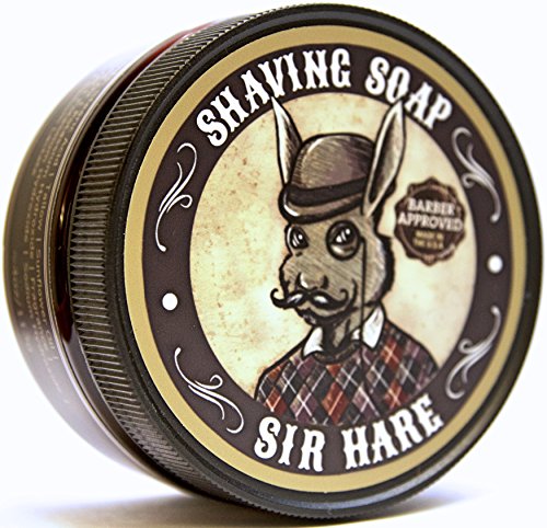 Product Cover Premium Shaving Soap for Men by Sir Hare - Barbershop Fragrance - Shave Soap That Smells Great and Provides a Smooth Shave