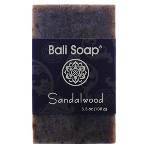 Product Cover Bali Soap - Sandalwood Natural Soap Bar, Face or Body Soap Best for All Skin Types, For Women, Men & Teens, Pack of 3, 3.5 Oz each