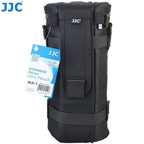 Product Cover JJC DLP-7 Deluxe Water-Resistant Lens Pouch Case for Tamron SP 150-600mm F5-6.3 Di VC USD G2, Sigma 150-500mm F5-6.3 DG OS HSM, Nikon AF-S NIKKOR 200-500mm f5.6 ED VR, fits Lens Up to 144x 316mm