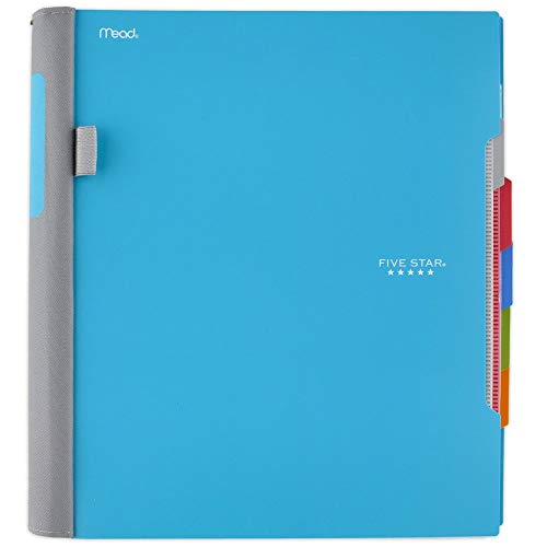 Product Cover Five Star Advance Spiral Notebook, 5 Subject, College Ruled Paper, 200 Sheets, 11 x 8-1/2 inches, Teal (73152)