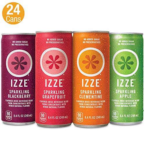 Product Cover IZZE Sparkling Juice, 4 Flavor Variety Pack, 8.4 Fl Oz (24 Count)