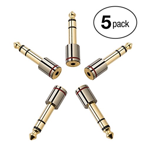 Product Cover Aurum Cables 5-Pack 6.35mm Male to 3.5mm Female Stereo Adapter