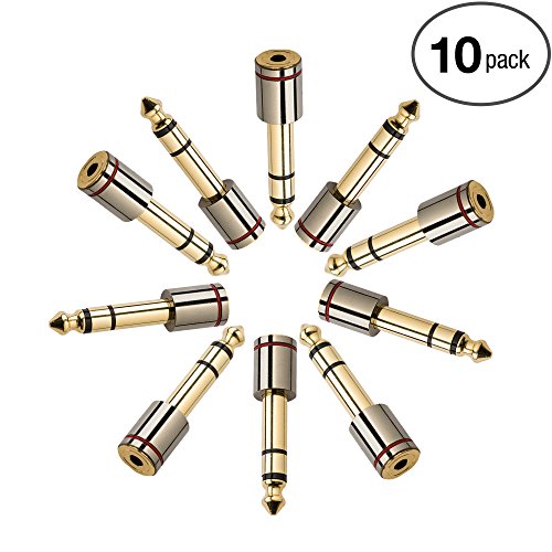 Product Cover Aurum Cables 10-Pack 6.35mm Male to 3.5mm Female Stereo Adapter