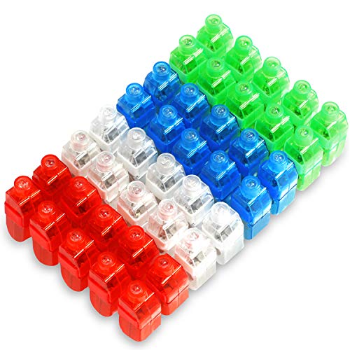 Product Cover Novelty Place LED Finger Lights 40 Pack Bright Party Favors Party Supplies for Holiday Light up Toys Assorted Color