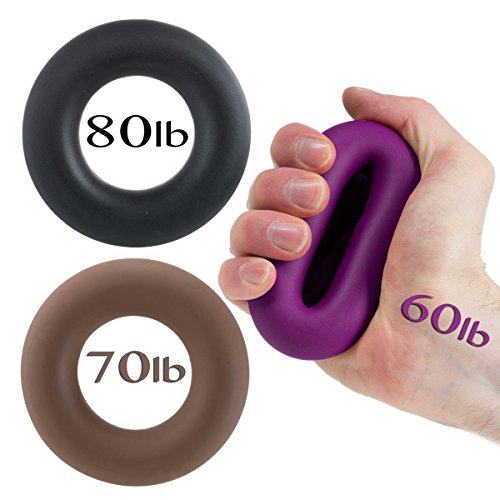 Product Cover Iron Crush Hand Grip A Hand & Forearm Exerciser and Strengthener - Set of 3 Level Resistance - 2 Year Warranty - Extension, Crushing & Pinch Grip Training Solution - Best Hand Grips on The Market!